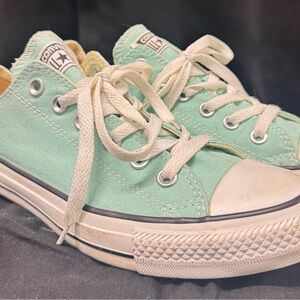 Converse Pastel Green Canvas Sneakers